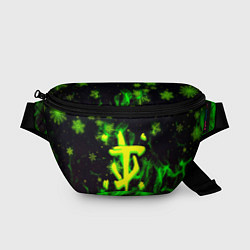 Поясная сумка Doom кислотный снег в огне лого, цвет: 3D-принт