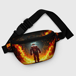 Поясная сумка Боксер в огне, цвет: 3D-принт — фото 2