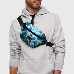 Поясная сумка Мухаммед Али в синем дыму, цвет: 3D-принт — фото 2