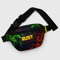 Поясная сумка RUST огненная текстура, цвет: 3D-принт — фото 2