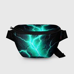 Поясная сумка Color light blue black, цвет: 3D-принт