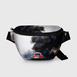 Поясная сумка Камень для кёрлинга в черном дыму, цвет: 3D-принт