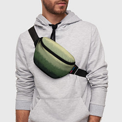 Поясная сумка Зелёный полосами от светлого к тёмному текстурные, цвет: 3D-принт — фото 2