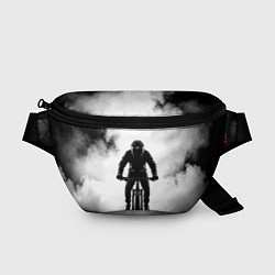 Поясная сумка Трековый велосипед в дыму, цвет: 3D-принт