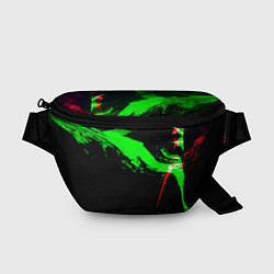 Поясная сумка Color black green red