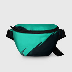 Поясная сумка Color black light blue