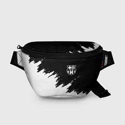 Поясная сумка Barcelona черно белые краски, цвет: 3D-принт