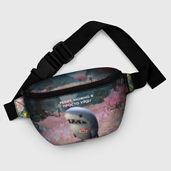 Поясная сумка Ребят, можно я просто уйду - забавная акула Вика, цвет: 3D-принт — фото 2