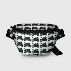Поясная сумка Motorbike dark green, цвет: 3D-принт
