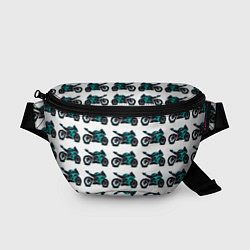 Поясная сумка Motorbike light blue, цвет: 3D-принт