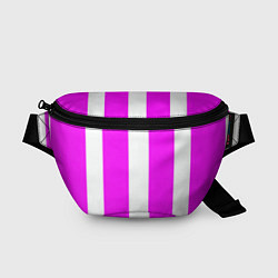 Поясная сумка Color white pink line, цвет: 3D-принт