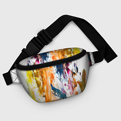 Поясная сумка Разноцветные мазки кисти на палитре художника, цвет: 3D-принт — фото 2
