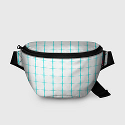 Поясная сумка Color white light blue crosses