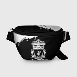 Поясная сумка Liverpool белые краски штрихи, цвет: 3D-принт
