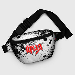 Поясная сумка Ария - черные брызги, цвет: 3D-принт — фото 2