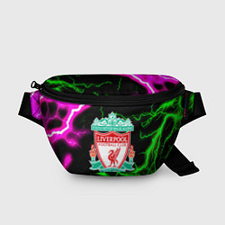 Поясная сумка Liverpool неоновые молнии, цвет: 3D-принт