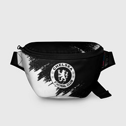 Поясная сумка Чели белые краски текстура, цвет: 3D-принт