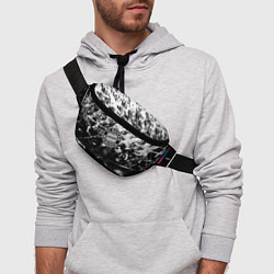 Поясная сумка Bayern Mnchen черно белая бумага, цвет: 3D-принт — фото 2