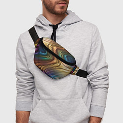 Поясная сумка Сморщенные складочки жидкости, цвет: 3D-принт — фото 2