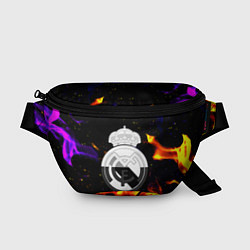 Поясная сумка Реал Мадрид огонь текстура, цвет: 3D-принт