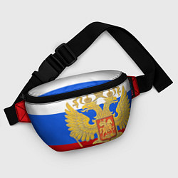 Поясная сумка Герб России: триколор, цвет: 3D-принт — фото 2