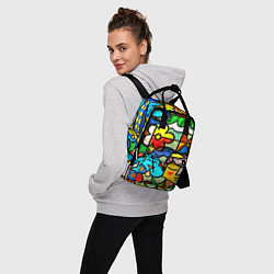 Рюкзак женский Картинка-мозаика, цвет: 3D-принт — фото 2
