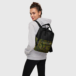 Рюкзак женский Лесной Камуфляж 1, цвет: 3D-принт — фото 2