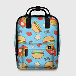 Рюкзак женский Yum Fast Food, цвет: 3D-принт