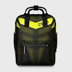 Рюкзак женский CS:GO Yellow Carbon, цвет: 3D-принт