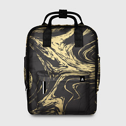 Рюкзак женский Золотой мрамор, цвет: 3D-принт