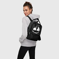 Рюкзак женский Marshmello Black, цвет: 3D-принт — фото 2