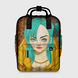 Рюкзак женский Billie Eilish: Turquoise Hair, цвет: 3D-принт
