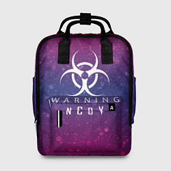 Рюкзак женский Warning NCoV, цвет: 3D-принт