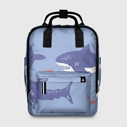 Рюкзак женский Акулий косяк, цвет: 3D-принт