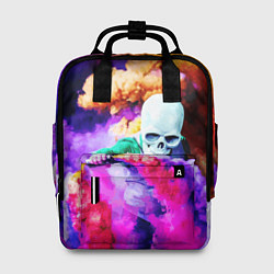 Рюкзак женский Череп в дыму, цвет: 3D-принт