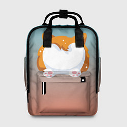 Рюкзак женский Милый корги, цвет: 3D-принт