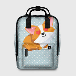 Рюкзак женский Милый корги, цвет: 3D-принт