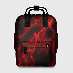 Рюкзак женский МОЛНИЯ RED NEON, цвет: 3D-принт