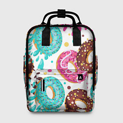 Рюкзак женский Любитель пончиков, цвет: 3D-принт