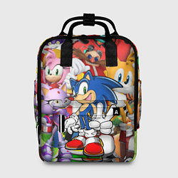 Рюкзак женский Sonic ПЕРСОНАЖИ, цвет: 3D-принт
