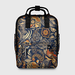 Рюкзак женский Узор орнамент цветы этно, цвет: 3D-принт