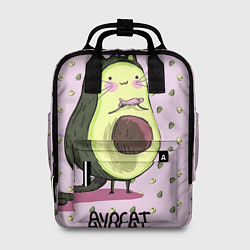 Рюкзак женский Авокадо Кот, цвет: 3D-принт