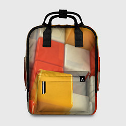 Рюкзак женский КУБЫ 3D, цвет: 3D-принт