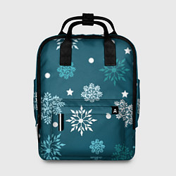 Рюкзак женский Зимние снежинки, цвет: 3D-принт