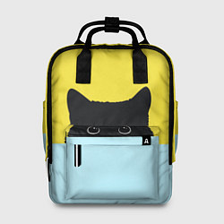 Рюкзак женский Кот в засаде, цвет: 3D-принт