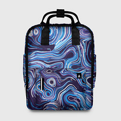 Рюкзак женский Синие линии, цвет: 3D-принт
