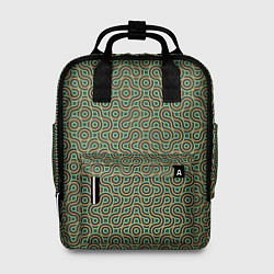 Рюкзак женский Зеленые круги, цвет: 3D-принт