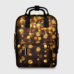 Рюкзак женский ЗОЛОТЫЕ БЛЕСТКИ, цвет: 3D-принт