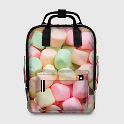 Рюкзак женский Маршмэлов зефирки нежные, цвет: 3D-принт
