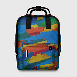 Рюкзак женский Разноцветная абстракция, цвет: 3D-принт